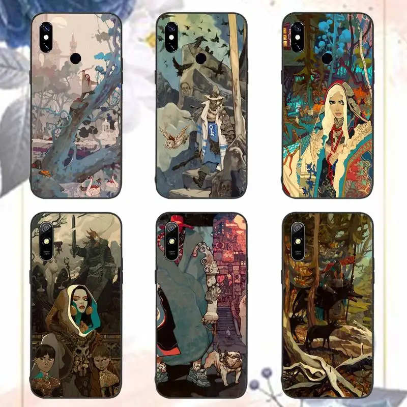 

cartoon anime Creative Illustration Phone Case For Xiaomi Redmi note 7 8 9 11 i t s 10 A poco f3 x3 pro lite funda shell coque