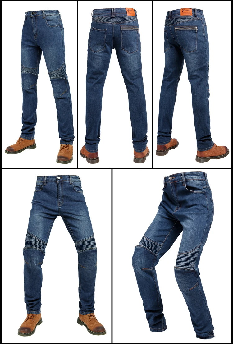 Мотоциклетные брюки мужские до колена арамидное защитное снаряжение езда