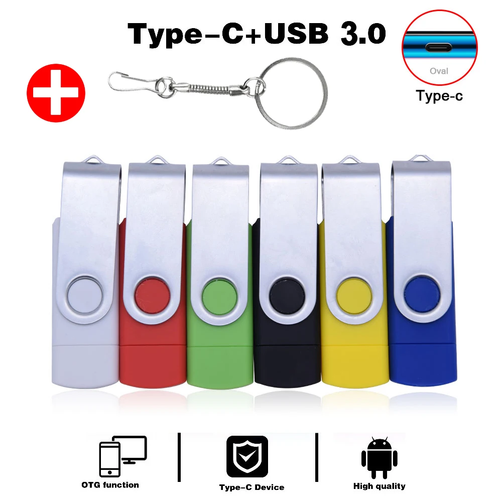 

Type-C usb 3.0 flash drives 256GB OTG 3 in 1 pen drive 128GB pendrive 32GB cle usb memory 64GB Key usb 3.0 stick For phone USB