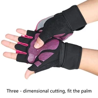 protection bicycle gloves anti slip palm design fastener tape women men bicycle gloves wrist gloves sport gloves 1 pair