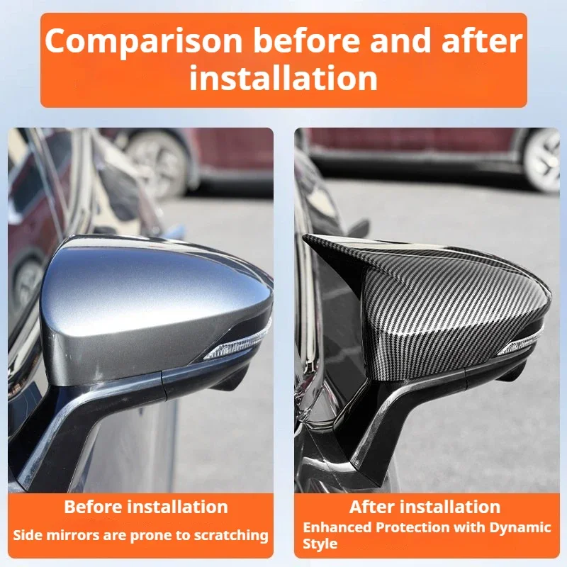 Фото Новая накладка на зеркало для Changan Deepal S7 S07 2024-2026, карбоновая накладка на боковое зеркало, аксессуары для внешней защиты Ox №4