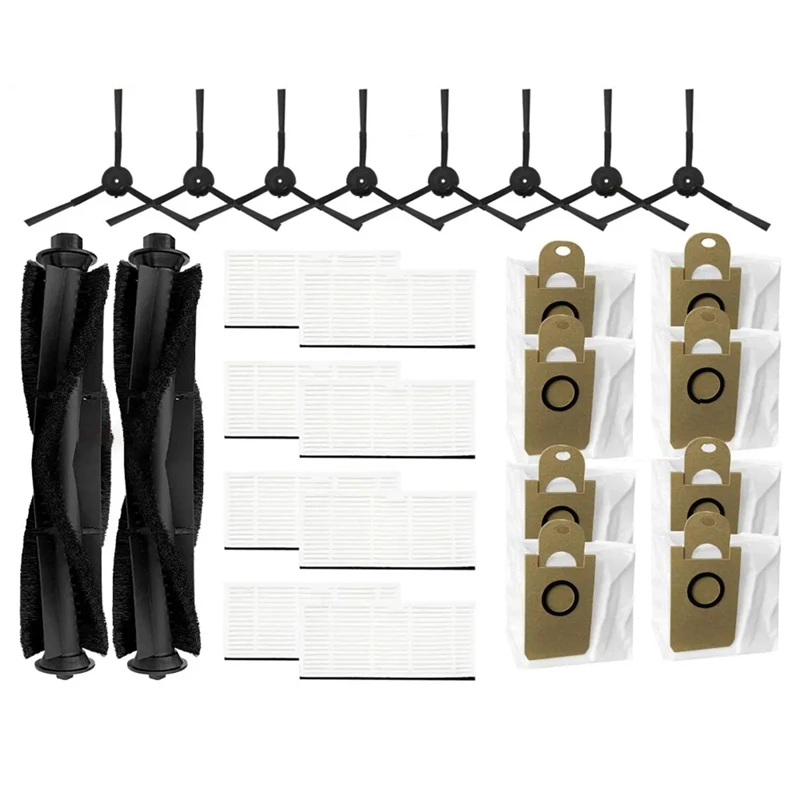 Для Ihome Autovac Nova Self Empty Roller Основная боковая щетка Куча фильтра Мешок для пыли