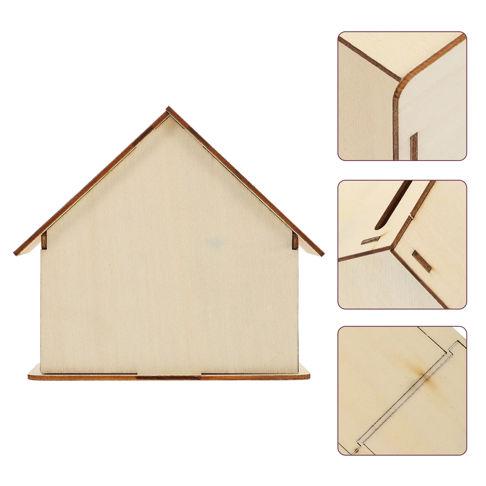 

Money Bank Box Saving Wooden Unfinished Piggy Wood Pot Housediy Kidsfund Christmas Ornament Savings Jar Stash Crafts Container