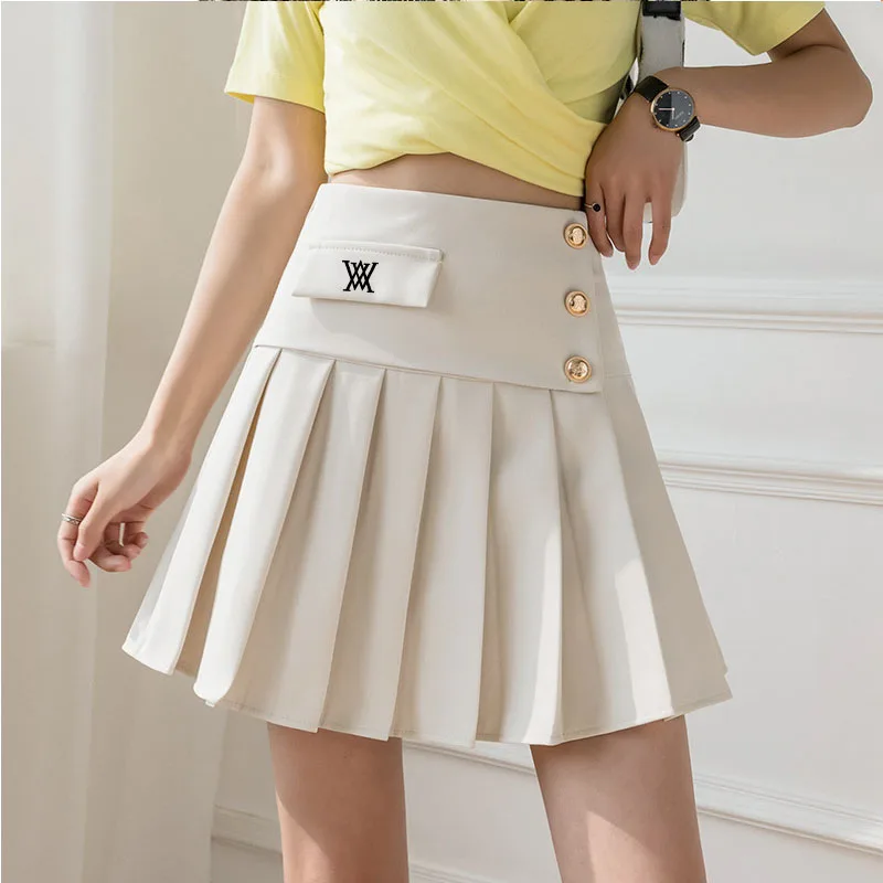 

Women Golf Tennis Skirts Solid Sexy Female Golf Skirt Fitness Shorts Athletic Golf Running Gym Sport Skorts Pocket Mini Skirts