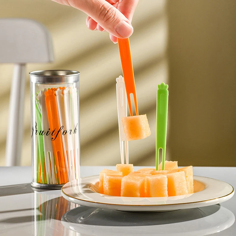 

Пластиковые одноразовые вилки для фруктов 36 шт./компл., маленькие вилки для еды тортов, овощей и салатов