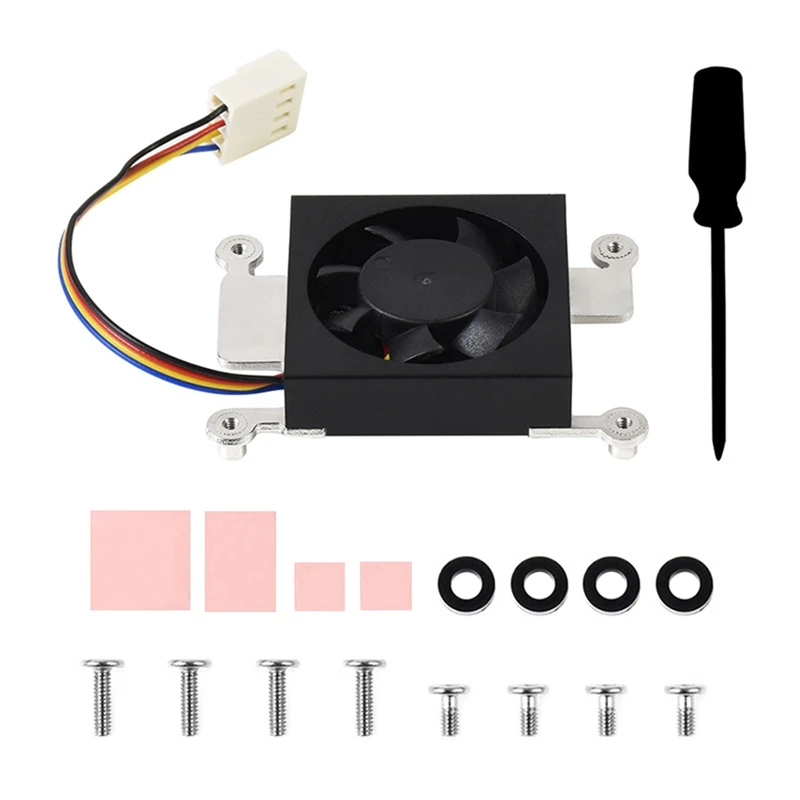

HOT-CM4 Cooling Fan For Raspberry Pi CM4 With Thermal Pads For Raspberry Pi Compute Module CM4 CPU Cooling Fan Low Noise