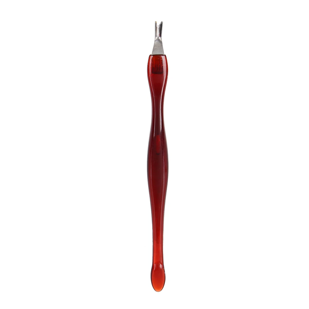 

Nail Art Tips Pusher Pedicure Cuticle Nipper Remover Manicure Set Plastic Handle Red