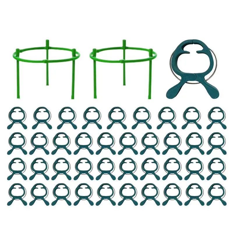 

Plant Support Stakes | Garden Stakes Set Weatherproof Splicable with 40PCS Plant Clips | Plant Supports Garden Kit Safe Plant St