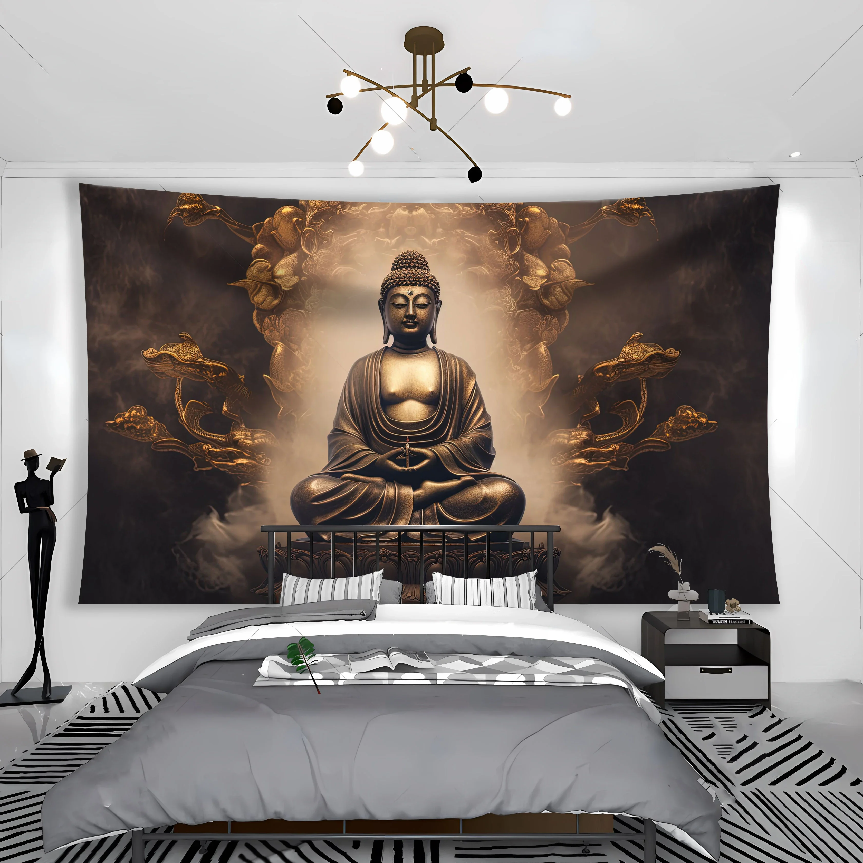 

3d гобелены, настенные ковры Будды, спальни, психоделические деревья хиппи, богемные украшения