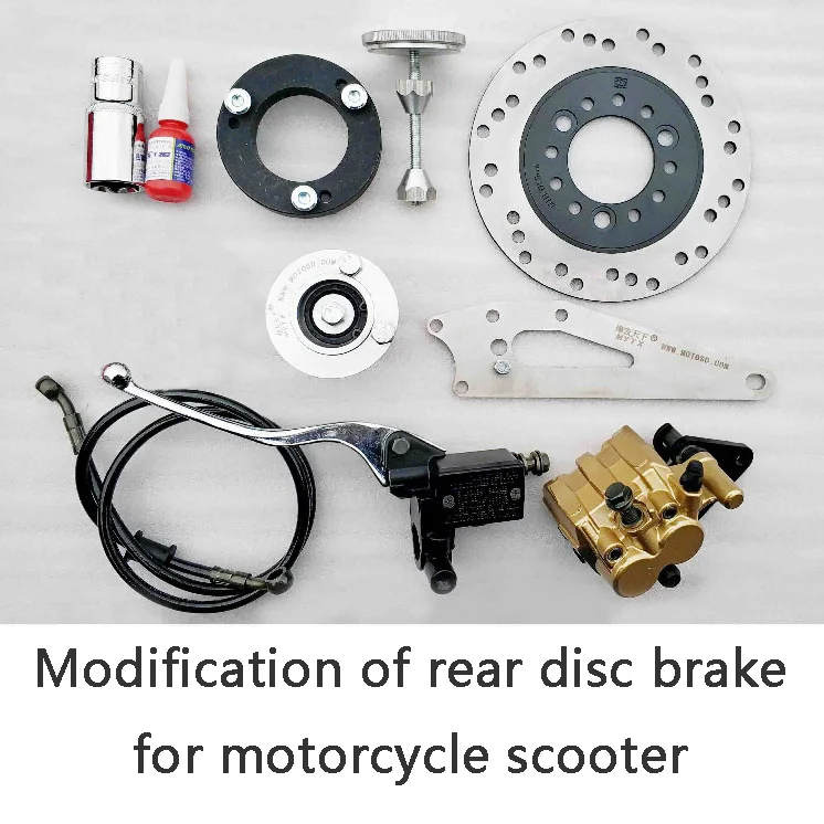 

Modification of rear disc brake for motorcycle scooter Hydraulic brake system