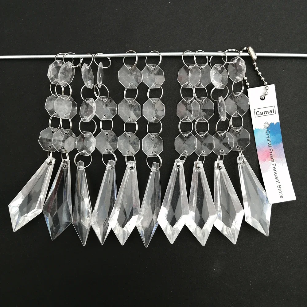 

Camal 30 шт. акриловая хрустальная гирлянда восьмиугольные бусины веревочная цепочка 11,8 см люстра подвесная домашняя вечеринка занавеска свадебное украшение