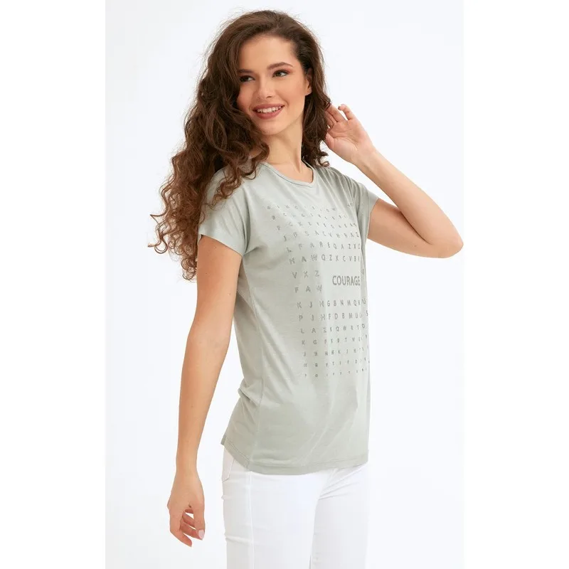 

Silvery Courage Printed Tshirt T Shirt Y2K Top Nostalgic Summer Women T-Shirt Anime Bluz