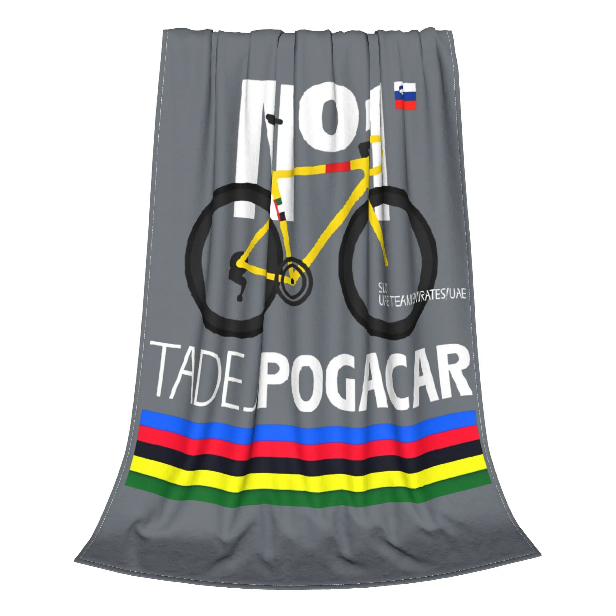 Одеяло Tadej Pogacar теплые уютные пушистые велосипедные одеяла Pogi Team Tour De France для