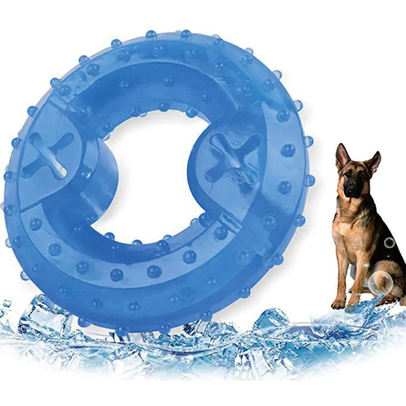 

New Dog Toys Summer Cooling Safety Anti-Bite Rubber Leakage Food Dog Chew Toys For Small and Large Dogs To Cool Down In Summer