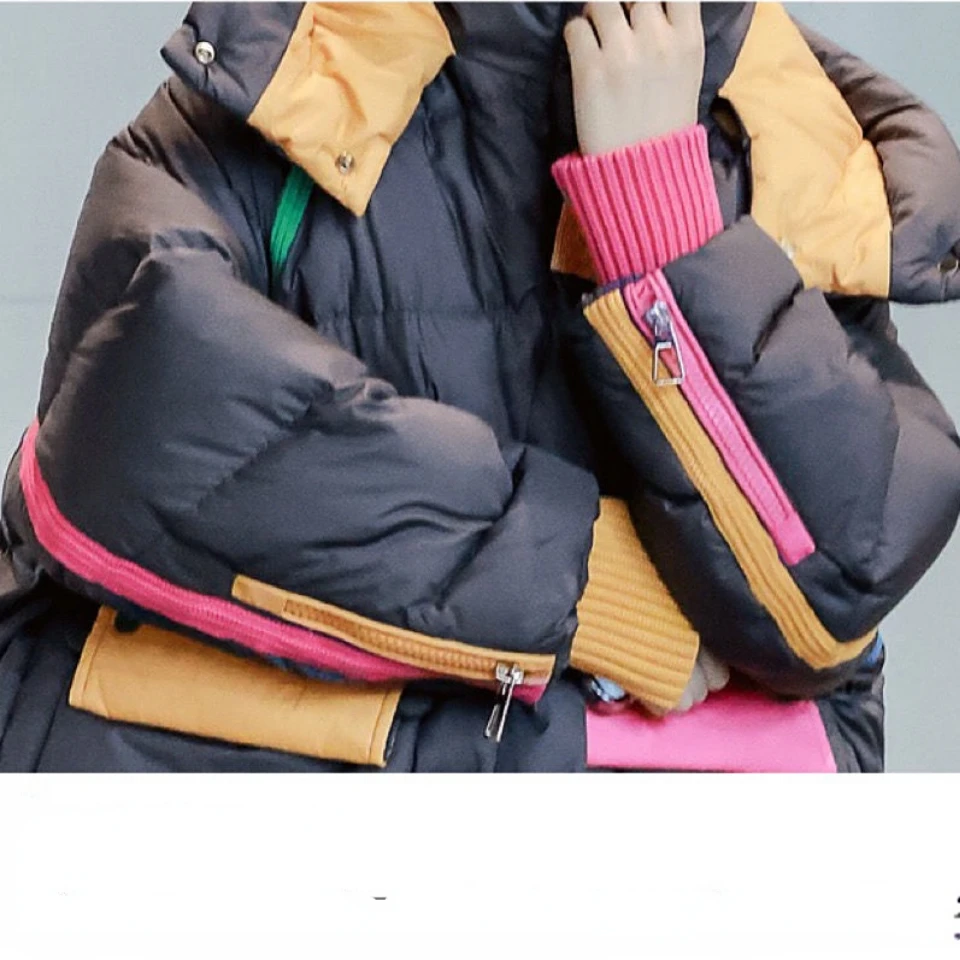 New Winter Women's Coats  Down Cotton Jacket Parka Long Sleeve Hooded Tops Superheat Jackets Korean Fashion Loose Oversize Brand