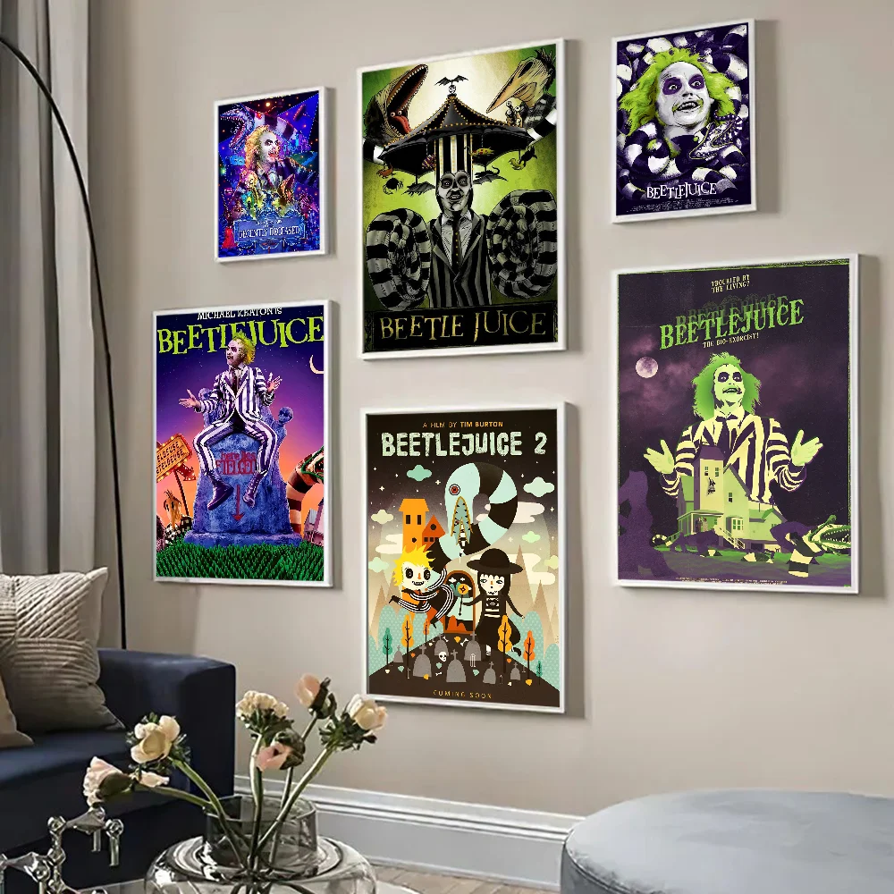 1 шт. бумажный постер Beetlejuice с принтом для дома гостиной спальни входа бара