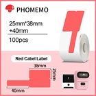 Этикетки Phomemo F-Type, 25x38 + 40 мм, 100 шт., самоклеящиеся этикетки для электрических проводов, наклейки для принтера этикеток Phomemo M110M200