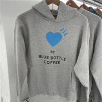 human made hooded sweatshirt fleece print blue bottle coffee love men women 11 pullover human made oversized hoodie