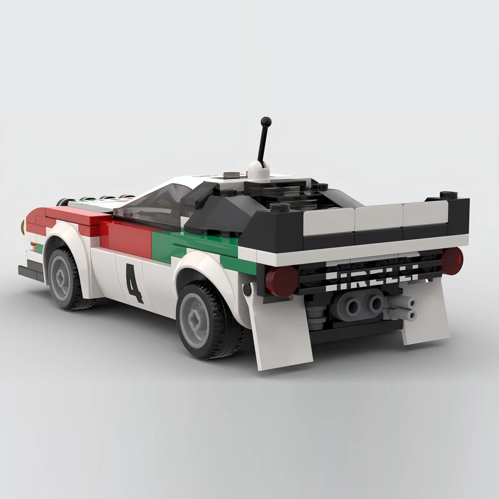 MOC Lancia Rally 037 Martini Racing-183 Monte Carlo Champion строительные блоки детские игрушки сделай сам