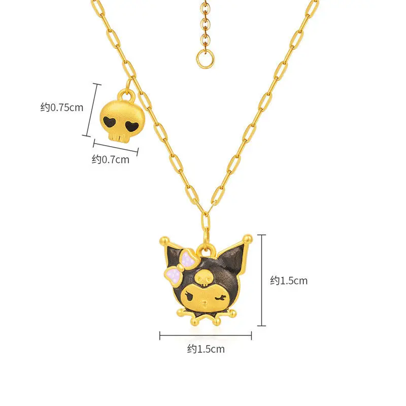 

Sanrio Kuromi Kawaii мультфильм милый мультфильм новое ожерелье с индивидуальными аксессуарами для отправки подруги праздничные подарки