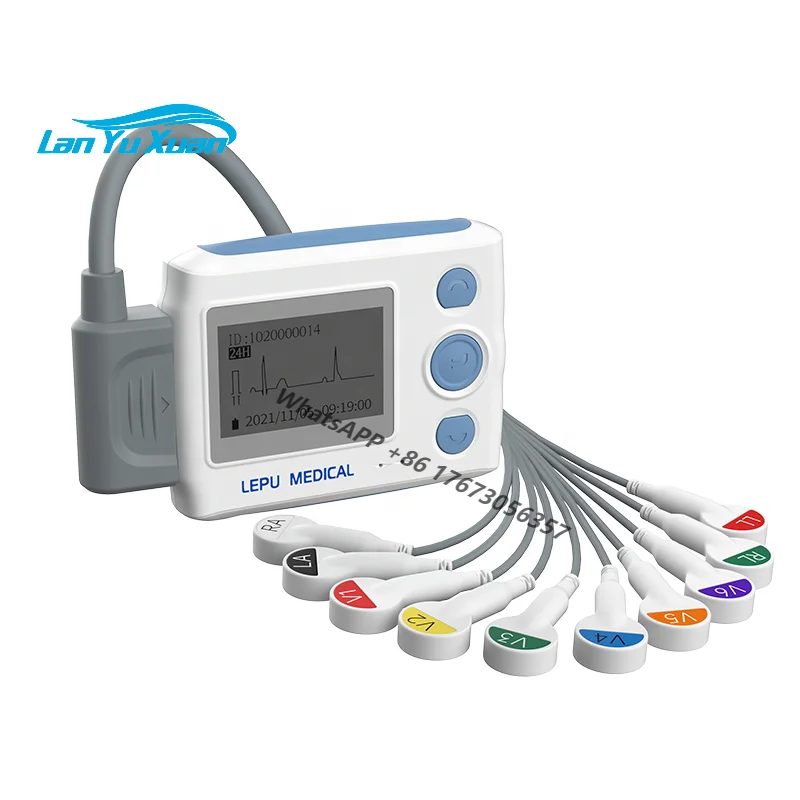 

2 PCS Medical Dynamic 12 Channel 24 hours ECG / EKG Holter Recorder Systems with Professional Software Analyzer