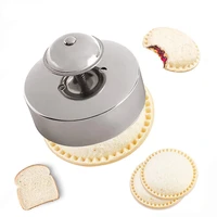 sandwich cutter and sealer for kids stainless steel round sandwich maker pastry cookies mold for hamburgers baking bento tools