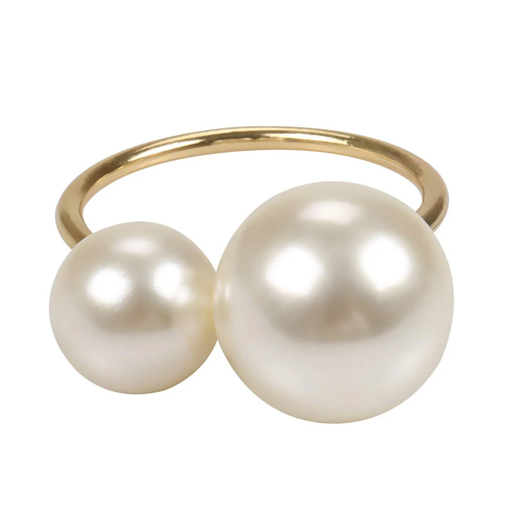 

12 pcs Napkin Rings Bead Metal Napkin Rings Wedding Centerpieces Celebration Romantic Banquet Festival Decoration Napkin Holders