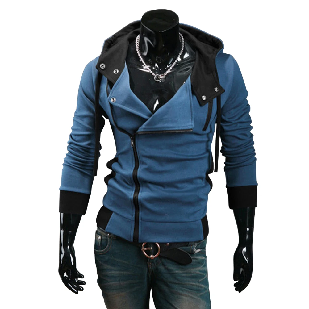 

Breathable Men Plus Size Warm Hooded Sweatshirts Drawstring Cotton FashionTrend Jacket Autumn Winter Long-Sleeve Coat