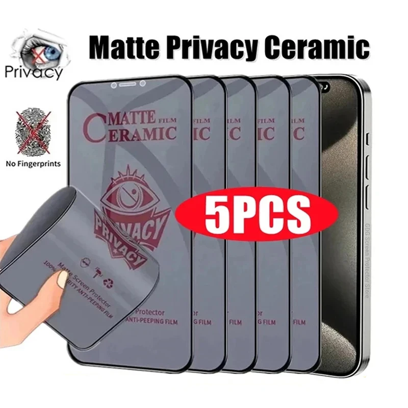 Матовая керамическая Защитная пленка для экрана iPhone 13 14 15 Pro Max 11 12 Mini