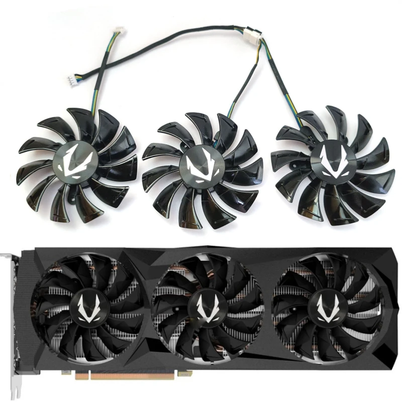 

NEW 3PCS 87MM 4PIN DC12V 0.46A GA92S2U RTX 2080 2080TI GPU Fan，For ZOTAC GeForce RTX 2080 Ti AMP Edition Video Card Cooling Fan