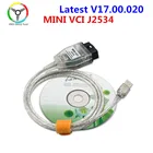 Новейший мини VCI V17.00.020 J2534 V14 интерфейс для Toyota TIS Techstream obd MINI vci диагностический кабель