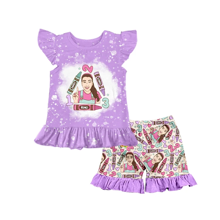 

Детский карандаш-шорты с оборками, с принтом яблока