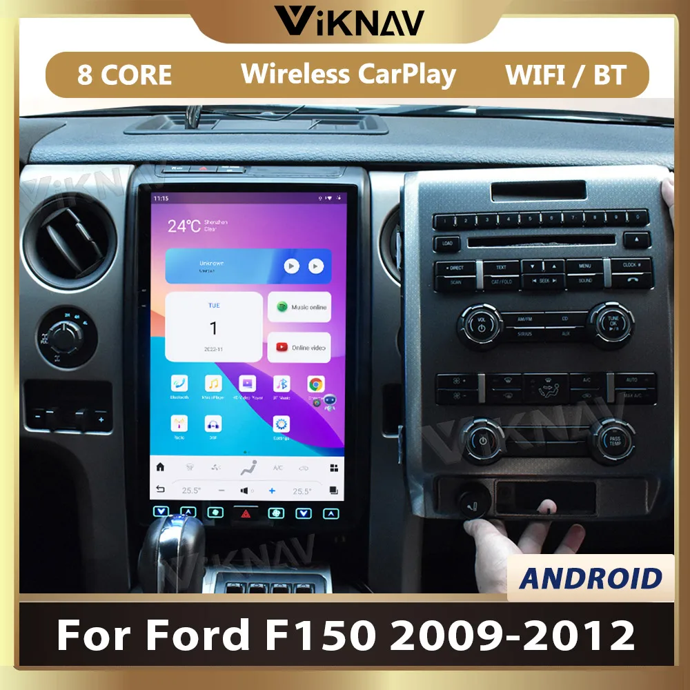 

Автомагнитола для Ford F150 128-2009, 8 + 2012 ГБ, Android 11, стереоприемник, мультимедийный плеер, сенсорный экран, GPS, Google