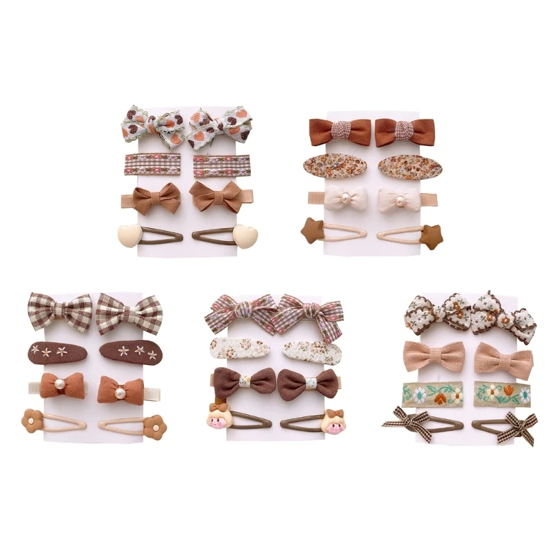 

Girls Bows Hair Barrettes Sweet Flower Hair Clips Cartoon Printing Hairpins
