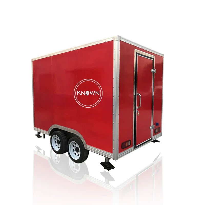 

2022 Square shape hot sale new design mobile food kiosk food cart trailer 280 cm long mobile food cart