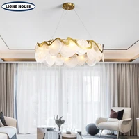 nordic crystal chandelier living room led chandelier bedroom ceiling lamp home decorative light hotel crystal lamp home lighting