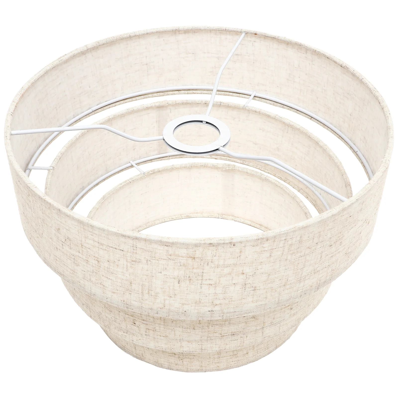 

Three Layer Fabric Lampshade Pendant Light Round Cloth Modern Extra Large Shades Unique Lampshades Buckle Hanging