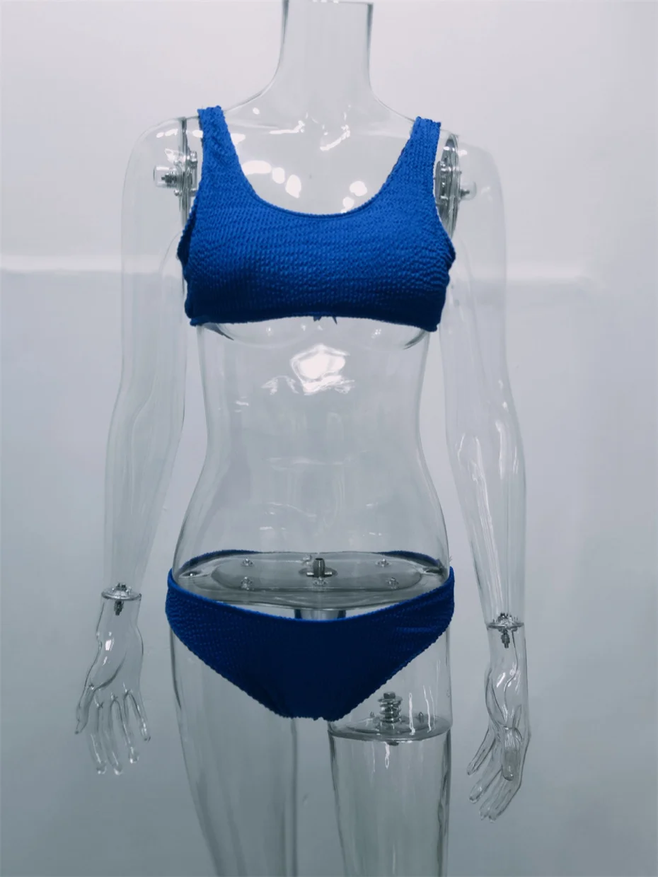 10 комплектов сексуальное однотонное бикини 2022 женский купальник комплект из