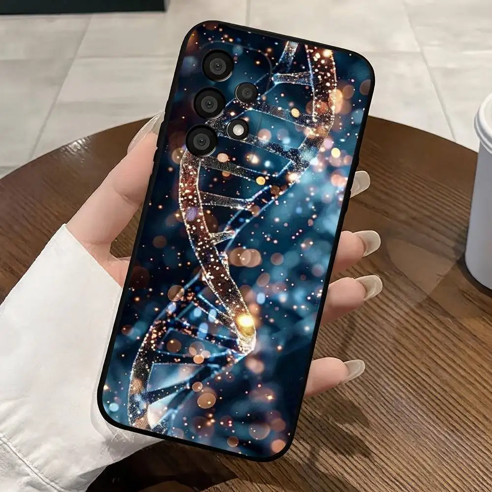 Фото Чехол для телефона с дизайном двойной спирали ДНК для Samsung Galaxy S25 S24 S23 S22 S21 S20 S10 S10E Ultra Plus FE Note 20 Ultra, черный №3