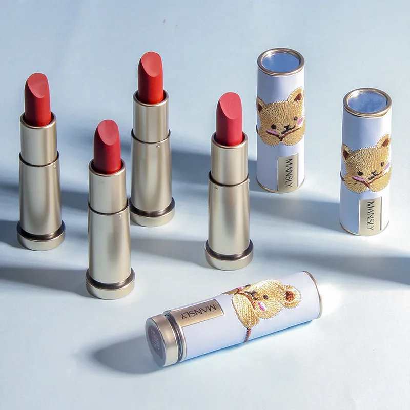 

1Pcs Sweet Milk Bear Velvet Matte Lipstick Long Lasting Easy To Wear Moisturizing Lip Balm Makeup Cosmetics Maquillaje Wholesale