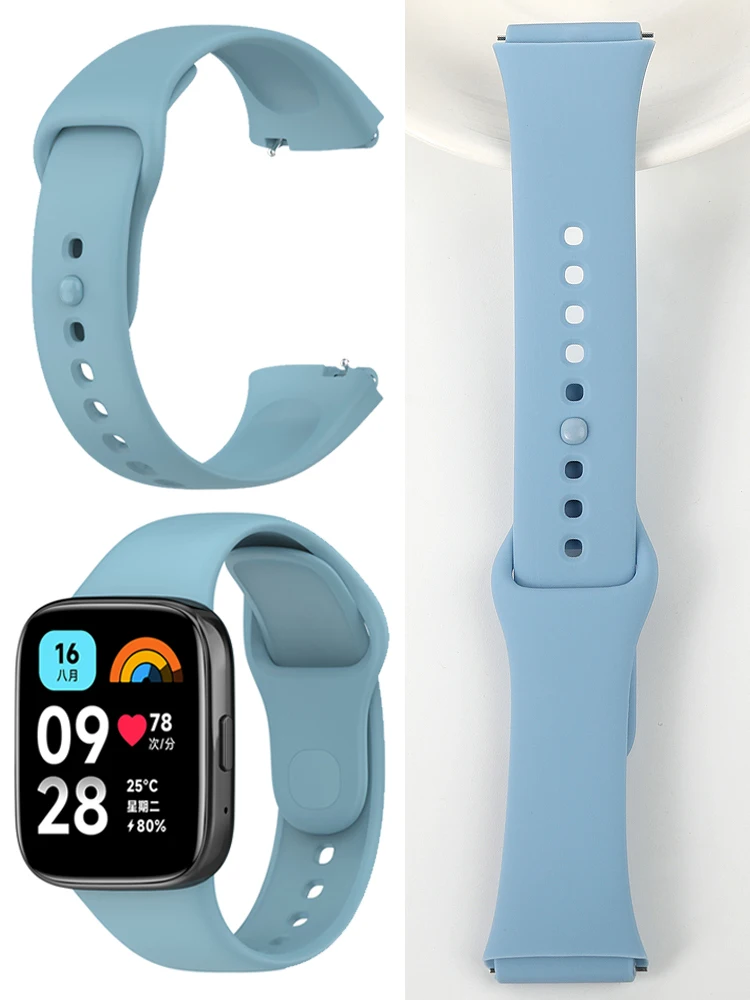 Фото Ремешок для Xiaomi Redmi Watch 3 Active 3 Lite, спортивный силиконовый сменный ремешок, браслет для Redmi Watch 3 Active №1