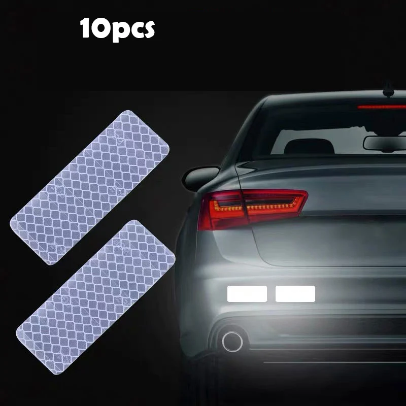 

10 шт., светоотражающие наклейки на задний бампер автомобиля