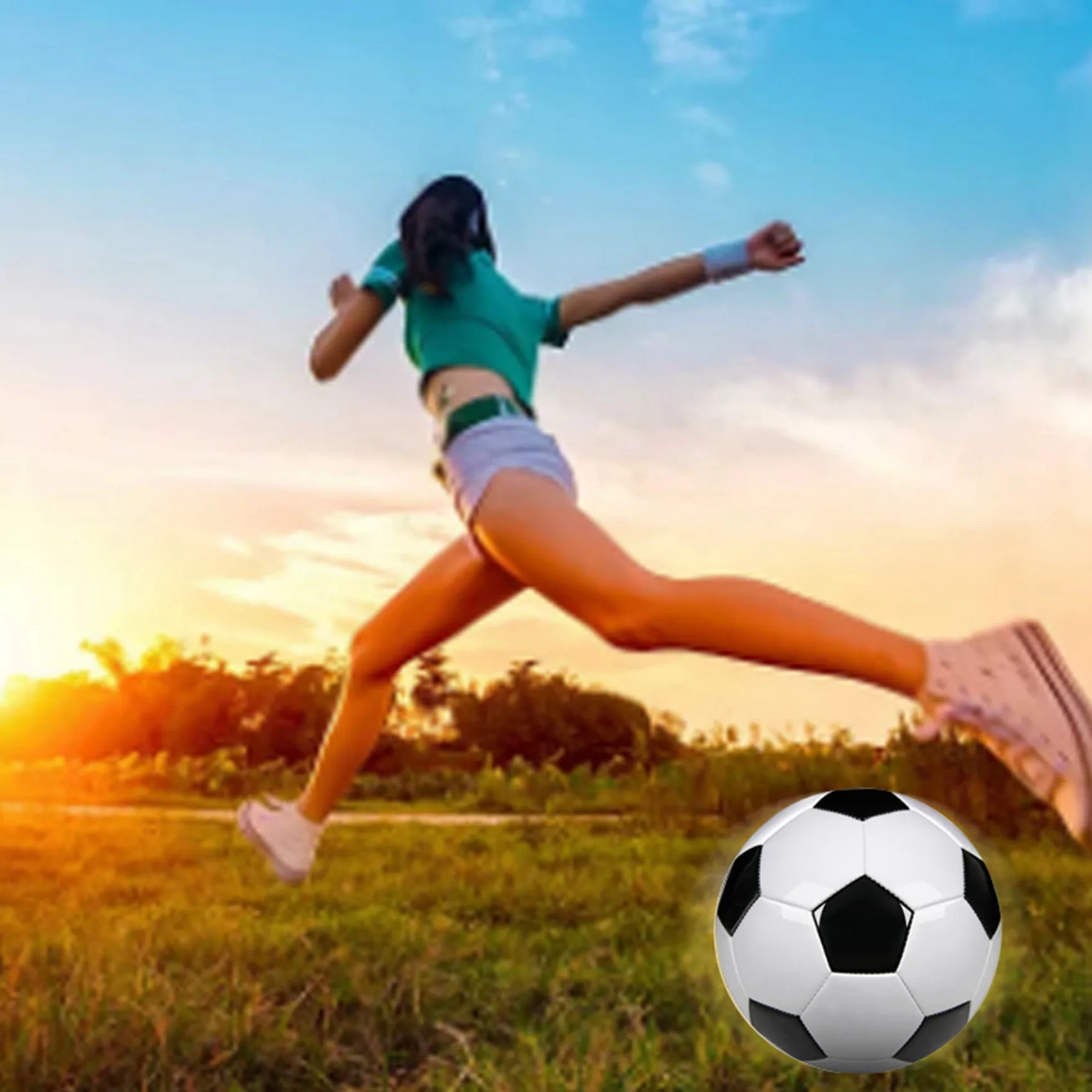 Размер 5 профессиональные тренировочные футбольные мячи цвет черный/белый гол