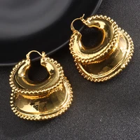 hoop earrings for women unusual earrings african nigeria large style fashion jewelry gold color earrings for party
