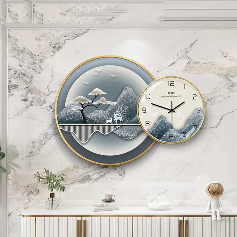 

Декоративные Большие 3d настенные часы, кухонные механические настенные часы с цифровым механизмом, современные настенные часы для гостино...