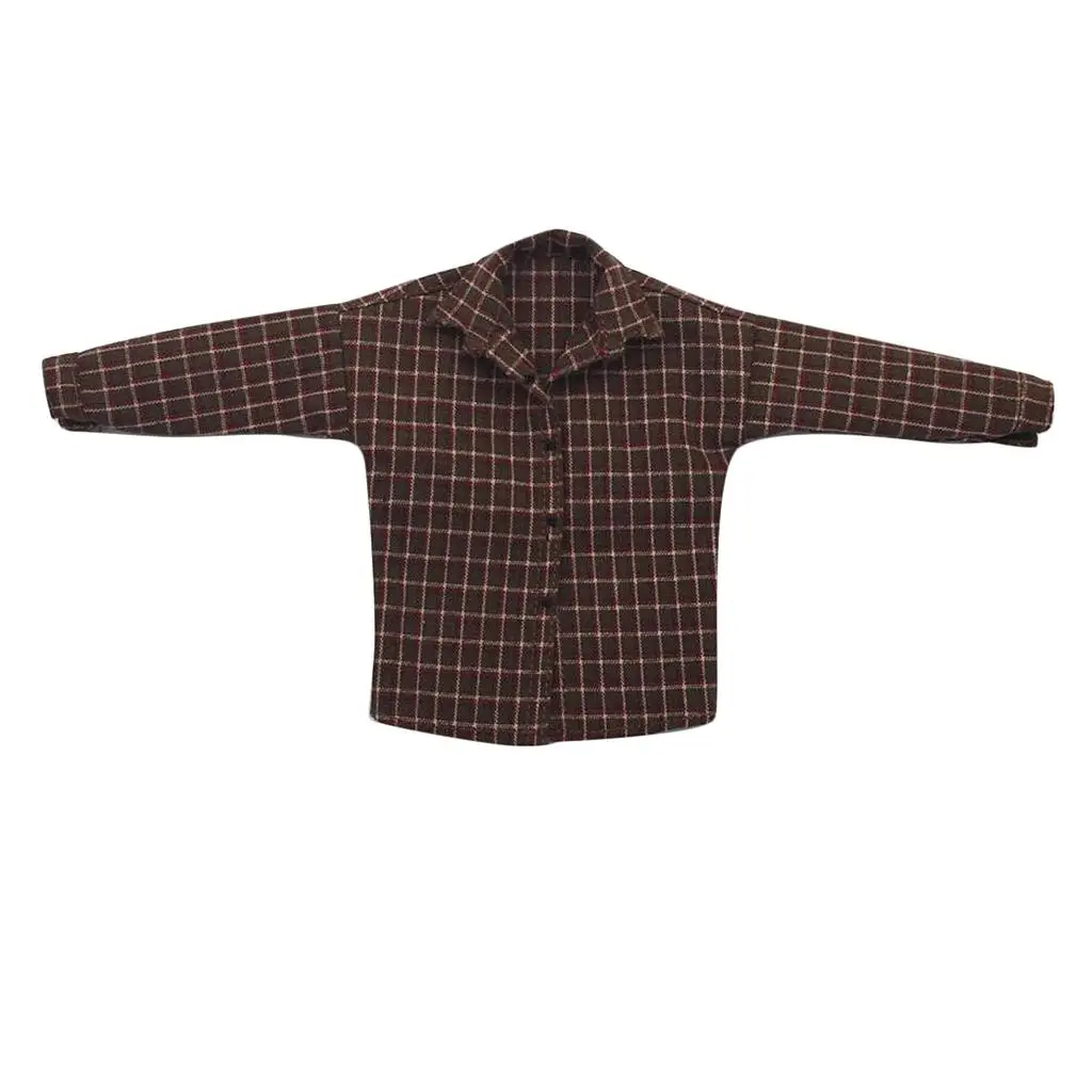 

High Quality 1/6 Scale Male Plaid Shirt Clothes Clothing 12" Action Figure