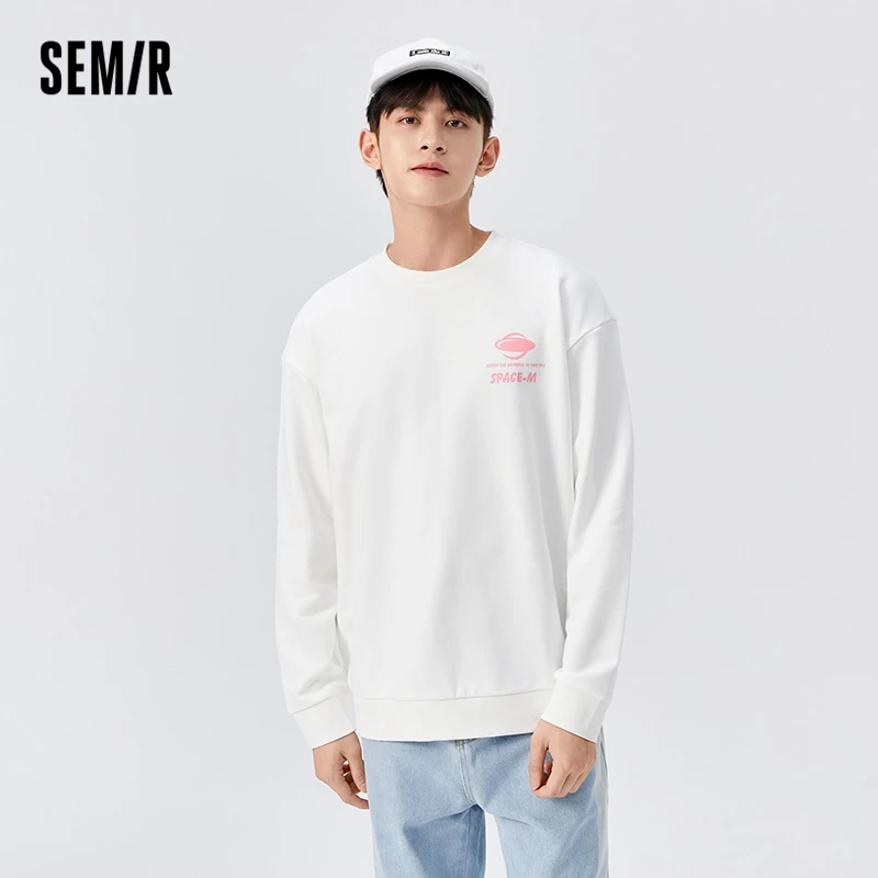 

Semir Couple'S Sweatshirt 2021 Autumn Winter New Couple'S Wear Trend Pattern Men Hoodies All-Match Trendy Clothes For Students