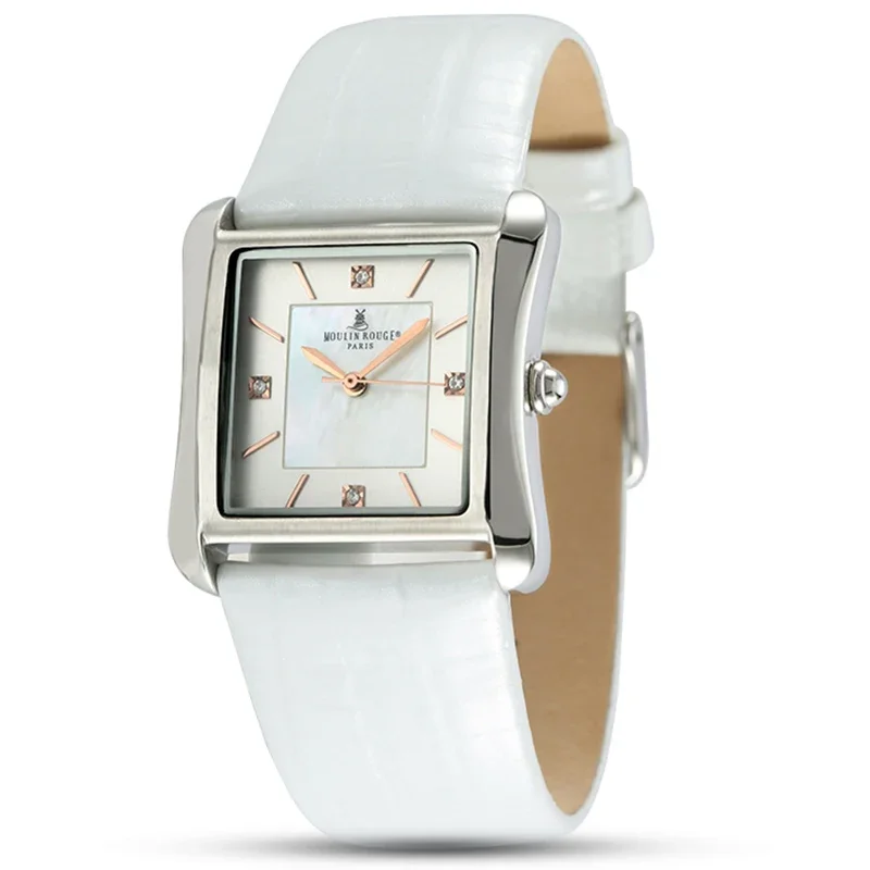 Женские кварцевые часы с ремешком из натуральной кожи 3 АТМ