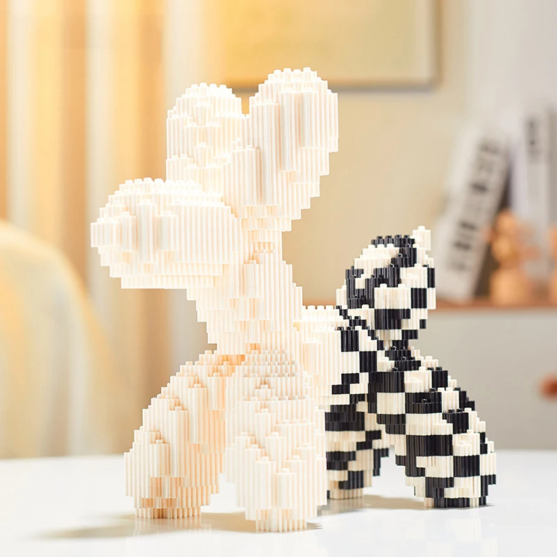 

Конструктор воздушный шар собака пиксель соединение для питомца сборка 3D модель мини-кирпич DIY Фигурки игрушки для детей подарок на день рождения