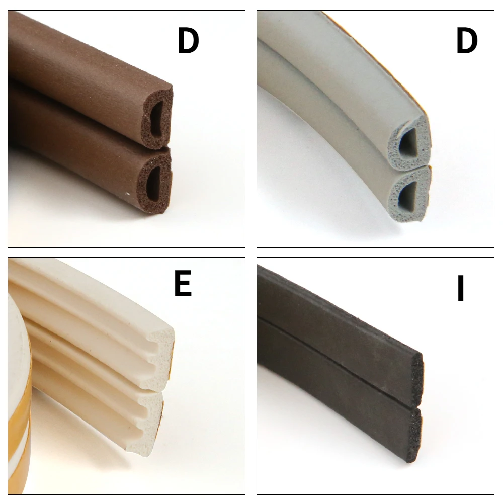 5 meters door window seals strip window gasket self adhesive weatherstrip for door house window foam soundproof collision strip free global shipping